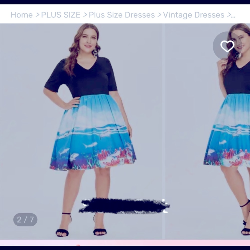 Tea-length, Shark Dress